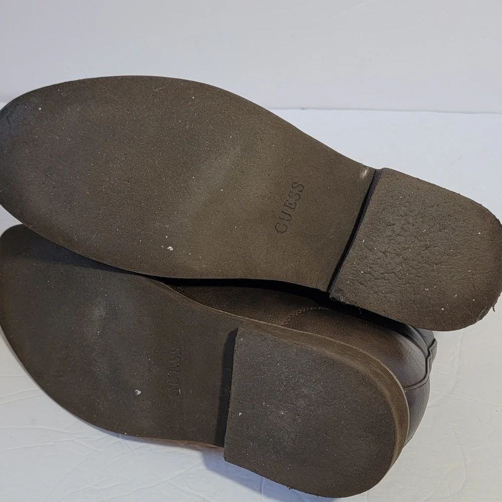 GUESS Mens Dark Brown Joey's Chukka Boots Sz 10.5 Lace-up Fall Casual Chic Vegan